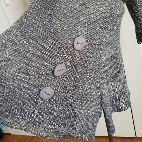 Crochet grey tunic above knee length M - Picture 5 of 6
